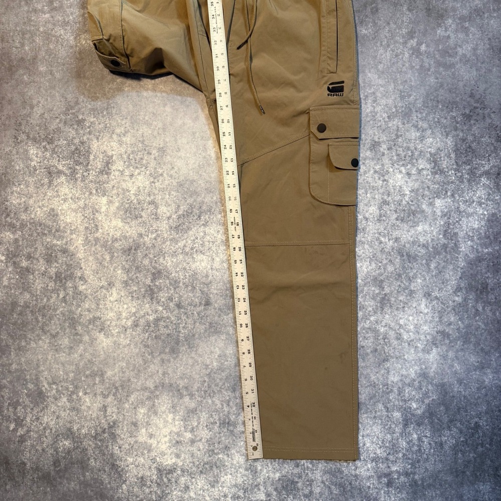 G-Star Raw Women's Cargo Pants XL Tan Brown Elastic Waist Drawstring Jogger - Picture 5 of 9